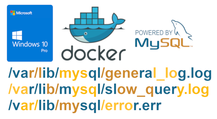Docker on Windows 10: mysql:8.0.30-debian log files