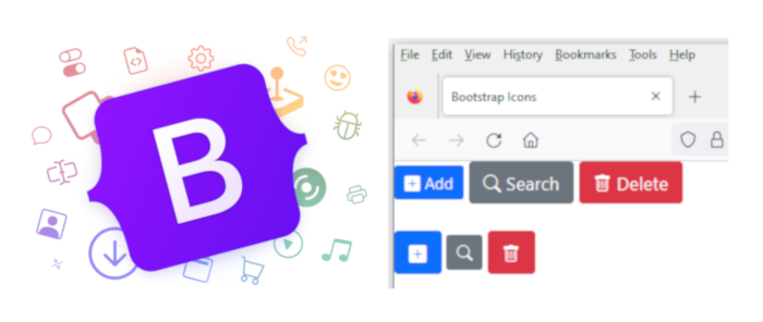 Bootstrap 5.0 Buttons with Icon and Text